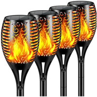 Solar Garden Torches with Flame Effect (set of 4)
